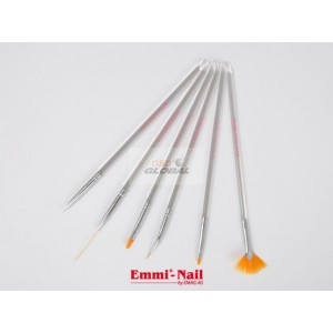 Emmi-nail set 6 čopičev (akrilni ročaj)