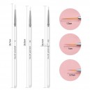 Set 3 čopičev NAIL ART (akrilni ročaj)